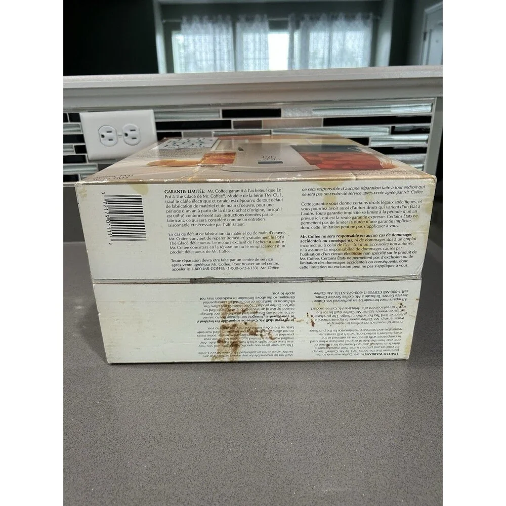 Mr Coffee Iced Tea Maker 2-QT TMI Series Vintage 1996 Made In USA New Open Box